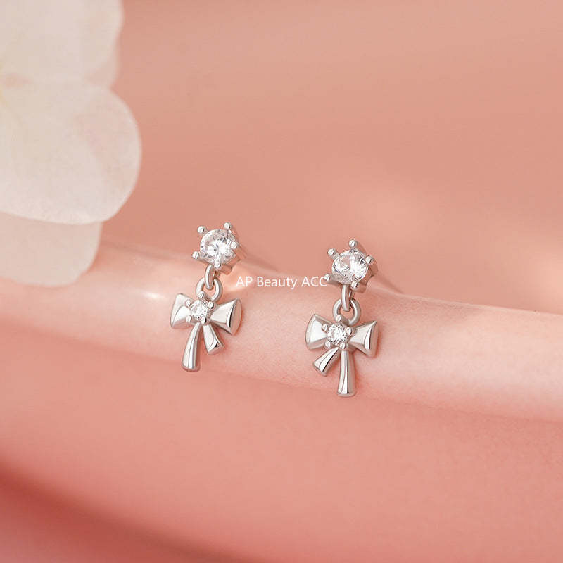 B관 - 999 실버 큐빅 리본 디자인 귀걸이 [YC9318E_1] 25.10-4