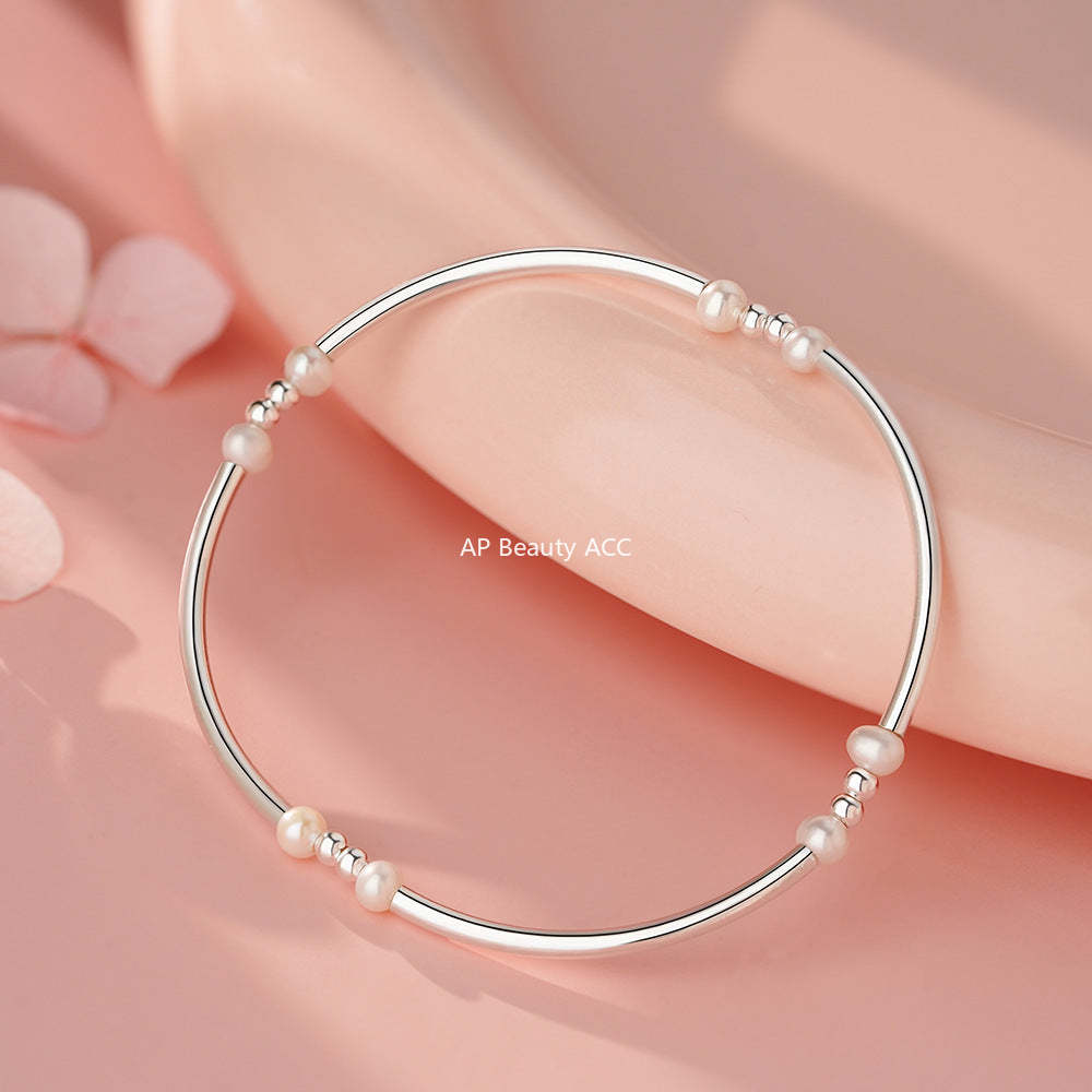 B관 - 999 실버 진주 비즈 팔찌 [YC4711SL] 25.11-4