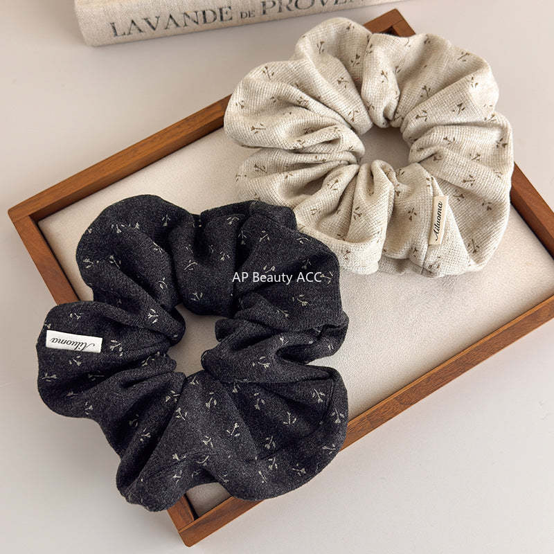 E관 - 니트 플라워 프린트 빈티지 곱창 헤어밴드 [27618] 25.10-5