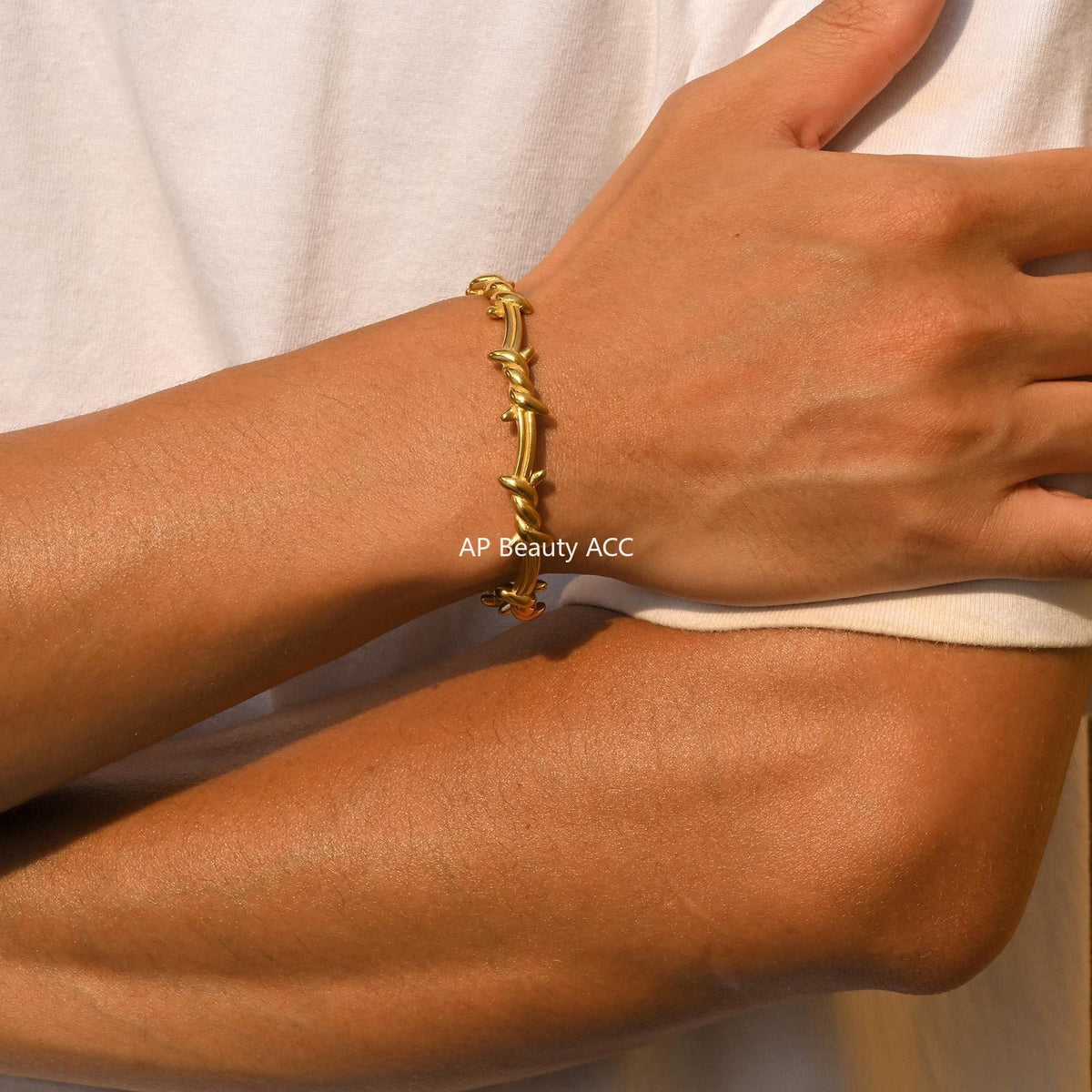 G관 - 스테인리스 매듭 디자인 C자 오픈 팔찌 [B-510] 25.11-1