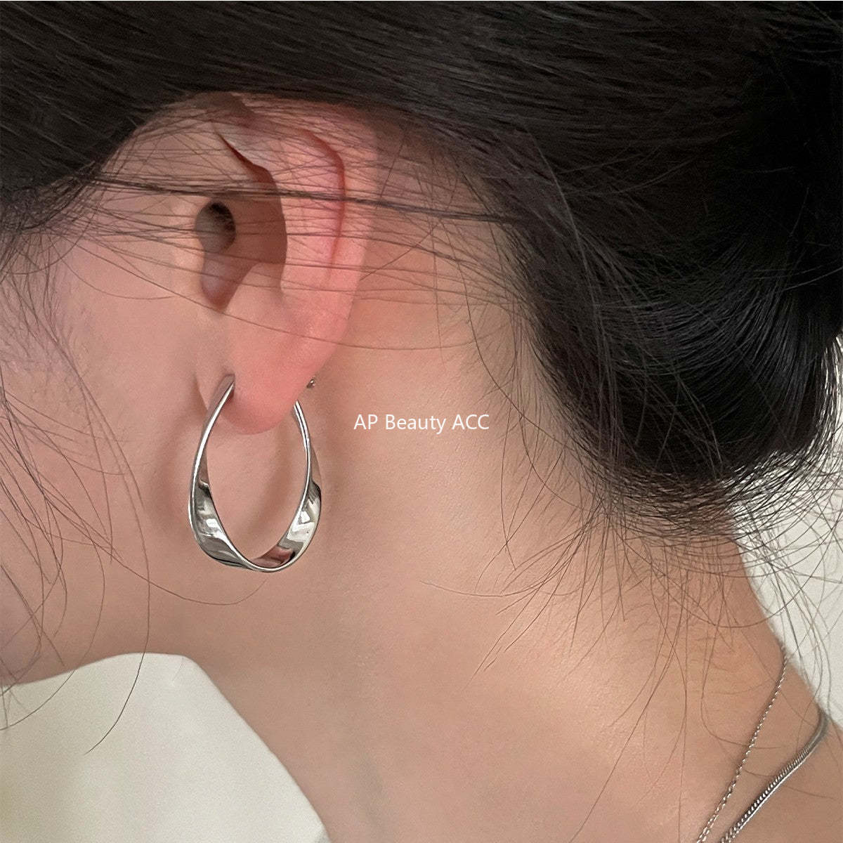 A관 - 심플 뫼비우스 디자인 귀찌 귀걸이 [EJ-55] 25.12-1