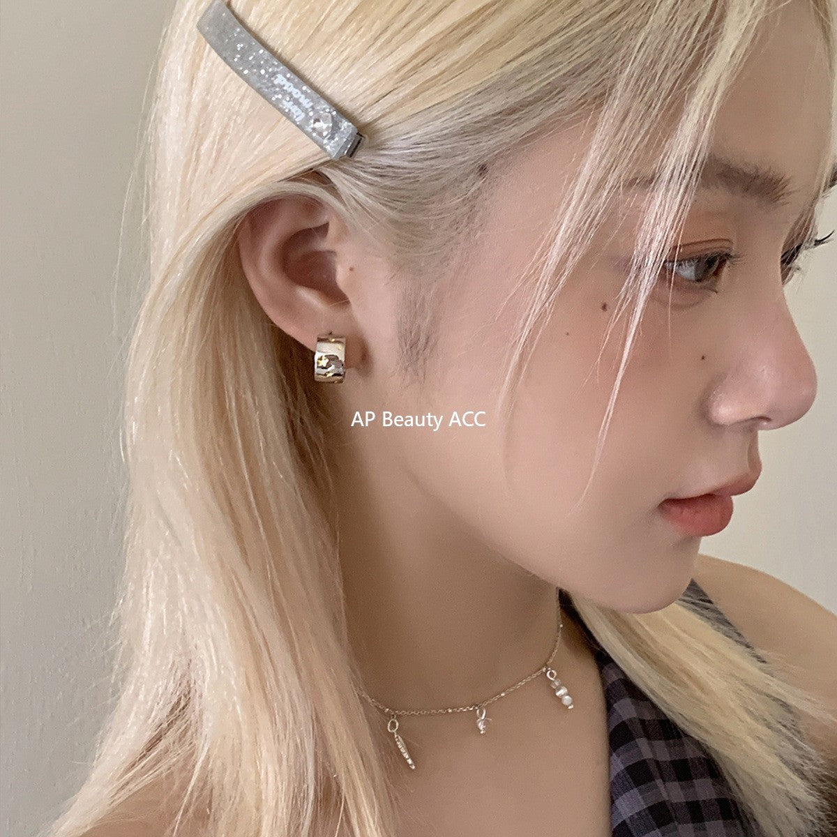 A관 - 925 은침 투톤 별 와이드 링 귀걸이 [EH-4166] 25.10-2