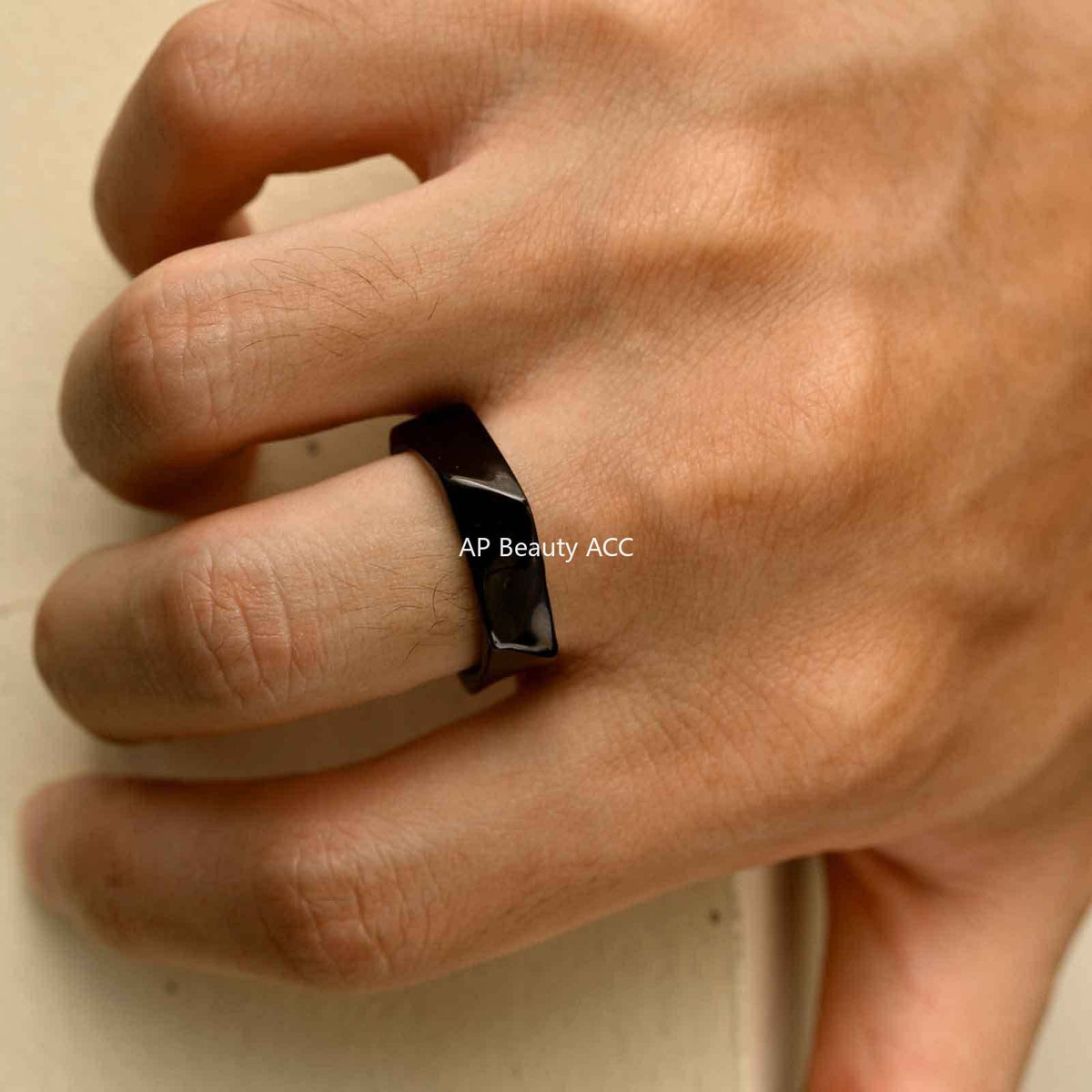 G관 - 스테인리스 스틸 오각형 반지 [RC-915] 25.10-5
