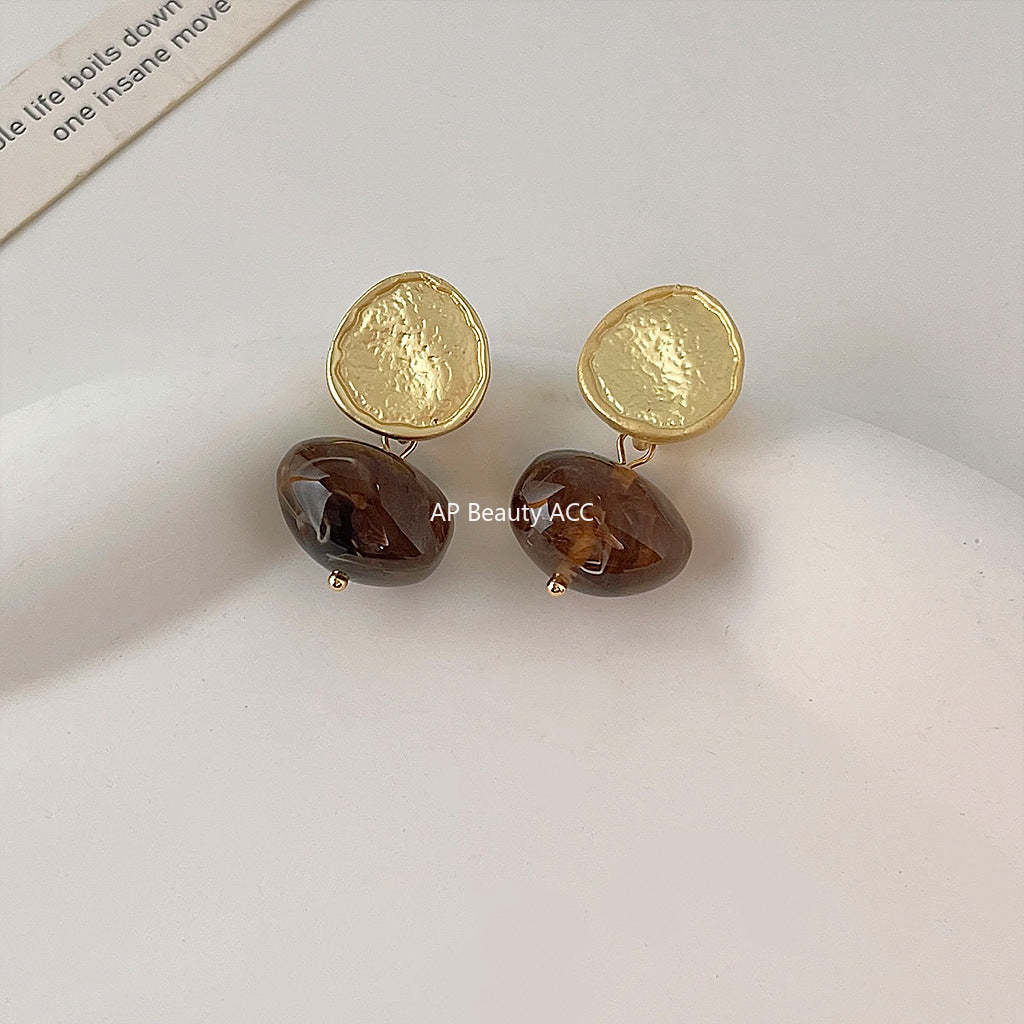 C관 - 빈티지 홍콩 스타일 비정형 은침 귀걸이 [48] 24.04-1