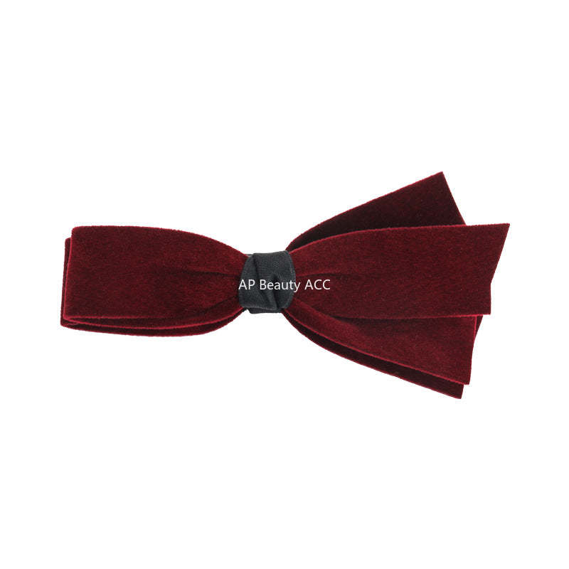 E관 - 벨벳 리본 모양 바나나 집게핀 [27757] 25.12-1