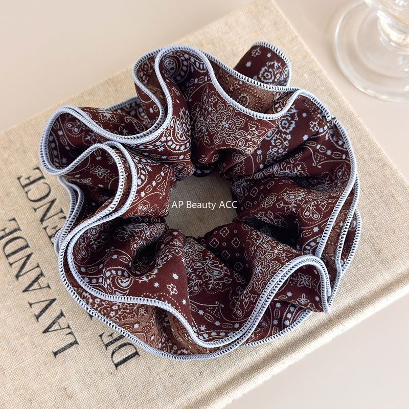 E관 - 빈티지 페이즐리 패턴 패브릭 곱창 헤어밴드 [27579] 25.10-3