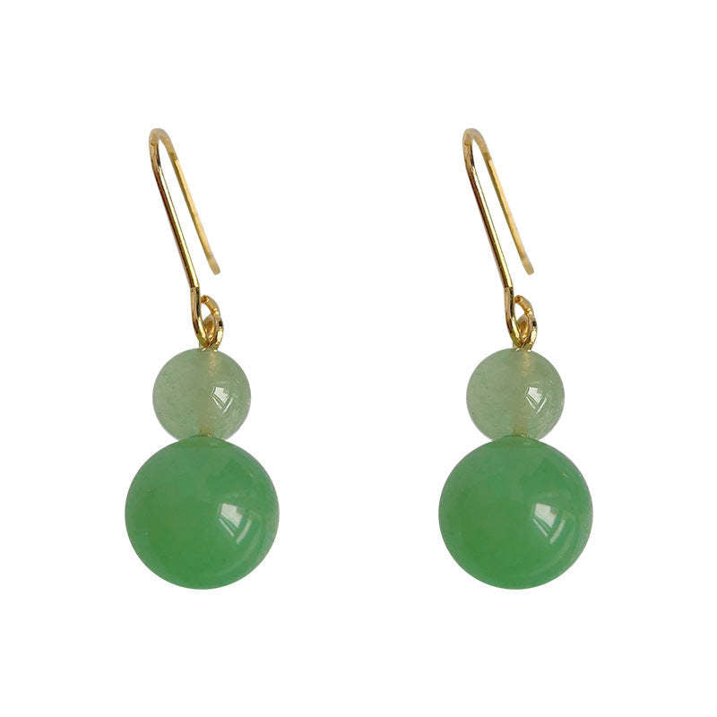 C관 - 고급스러운 아벤츄린 핸드메이드 작은 호리호리한 귀걸이 [3804] 24.05-2