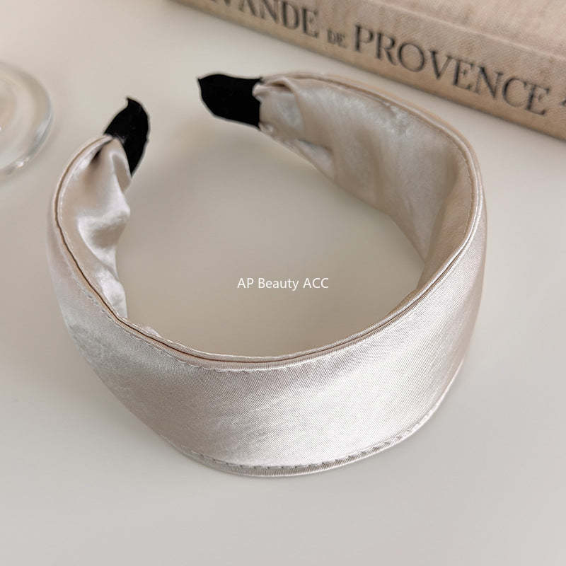 E관 - 새틴 패브릭 와이드 머리띠 [27515] 25.09-4