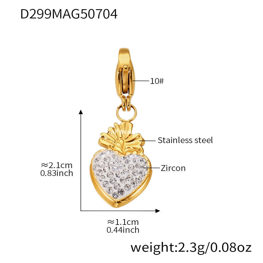 D관 - 스테인리스 스틸 DIY 다중 펜던트 팔찌 목걸이 [E670] 25.09-4