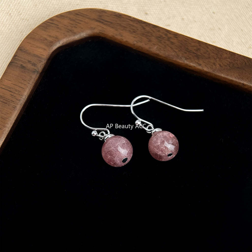 C관 - 천연석 자수정 심플 귀걸이 [5557-5564] 25.02-2