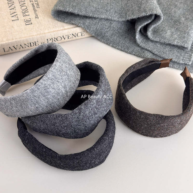 E관 - 도톰한 니트 디자인 와이드 머리띠 [27602] 25.10-4