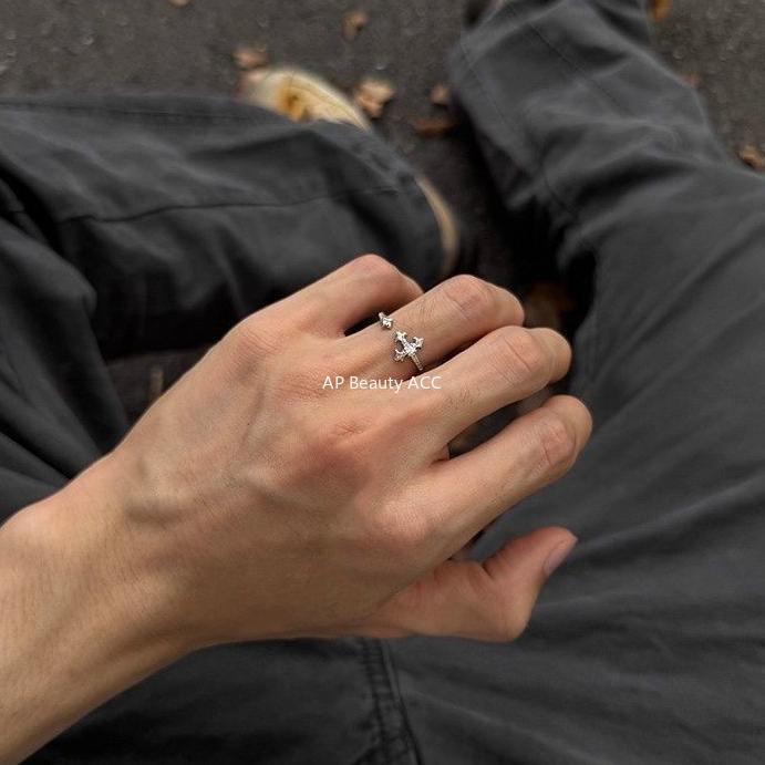 G관 - 아이리스 플라워 큐빅 오픈형 반지 [J2675] 25.11-4