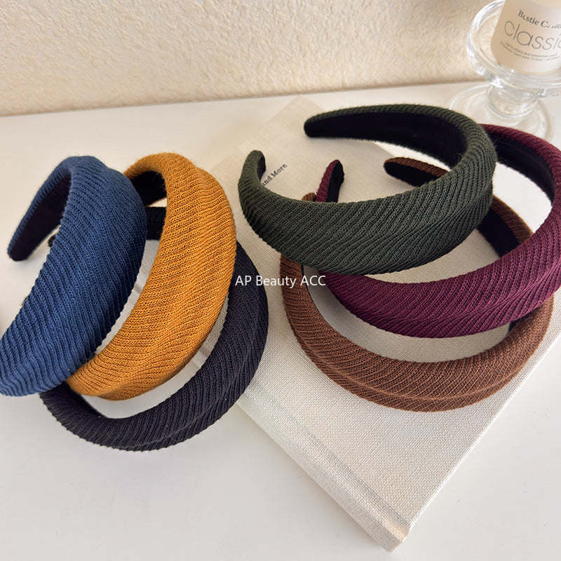 E관 - 컬러 니트 울 스펀지 머리띠 [27502] 25.09-4