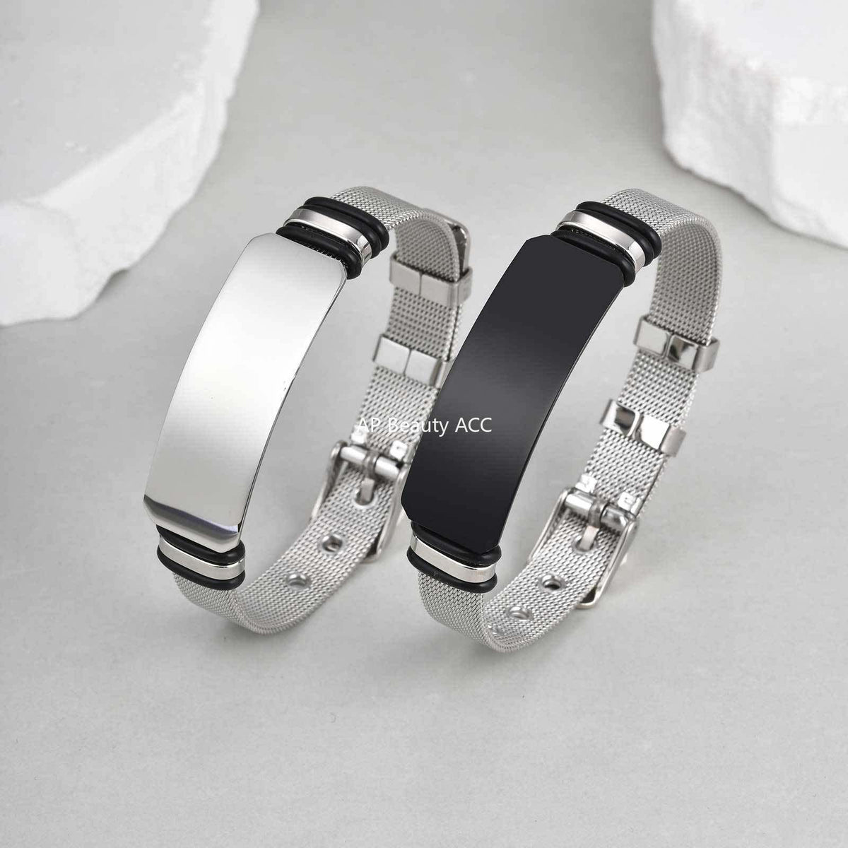 G관 - 무광 플레이트 스테인리스 스틸 시계 팔찌 [BR-2794] 25.12-2