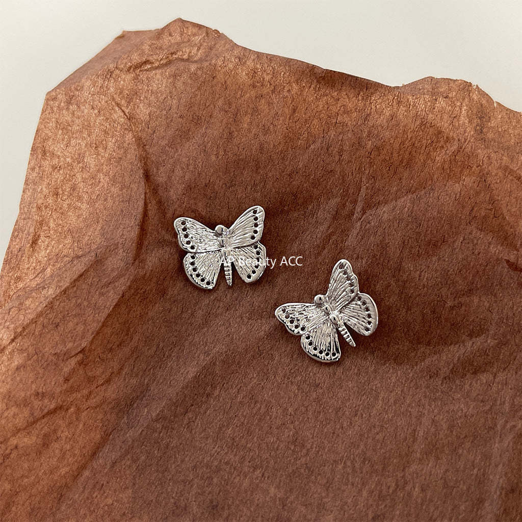 C관 - 나비 모양 심플 세련된 14K 도금 귀걸이 [4595-4596] 24.07-4