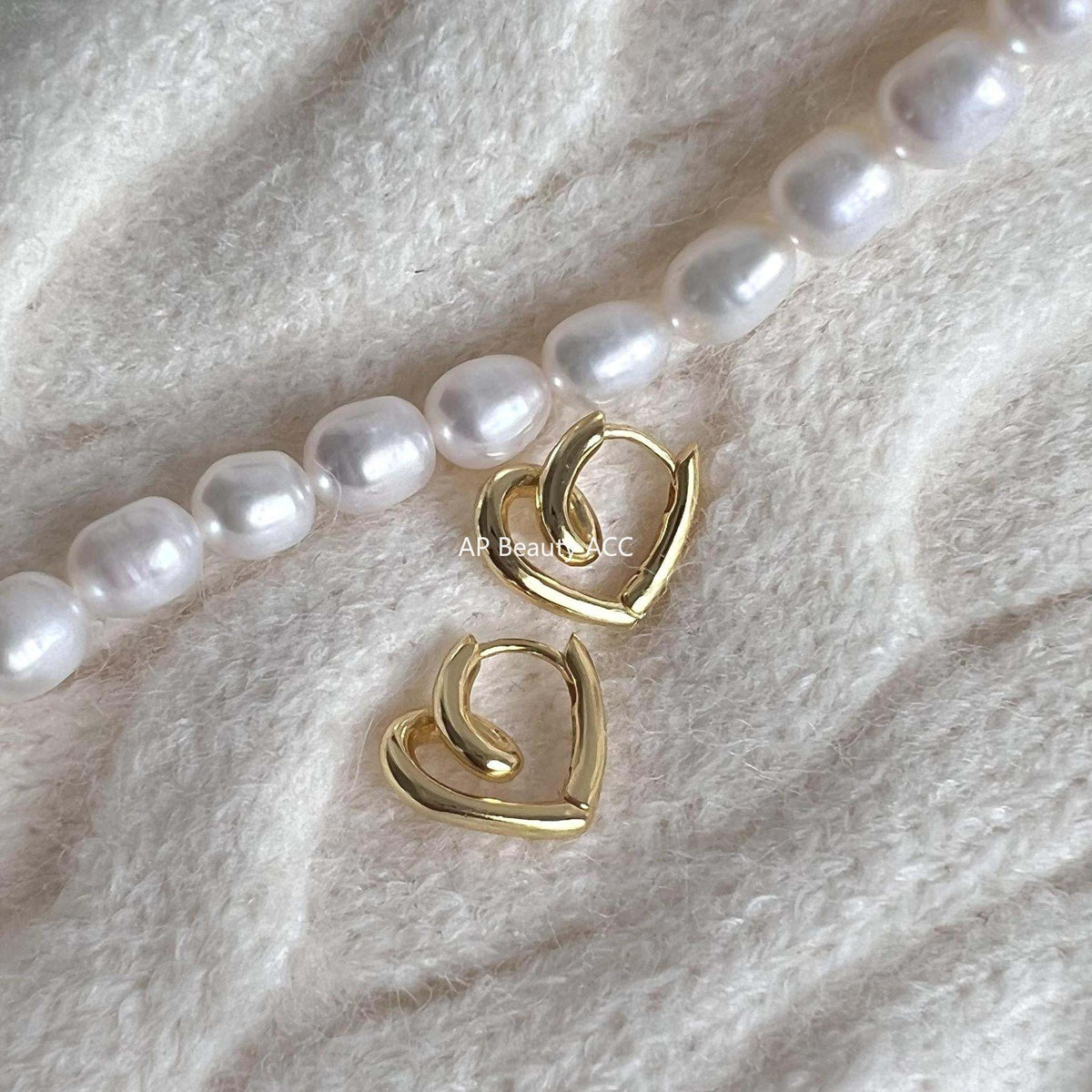 F관 - 925 실버 라인 하트 귀걸이 [C881] 25.12-1