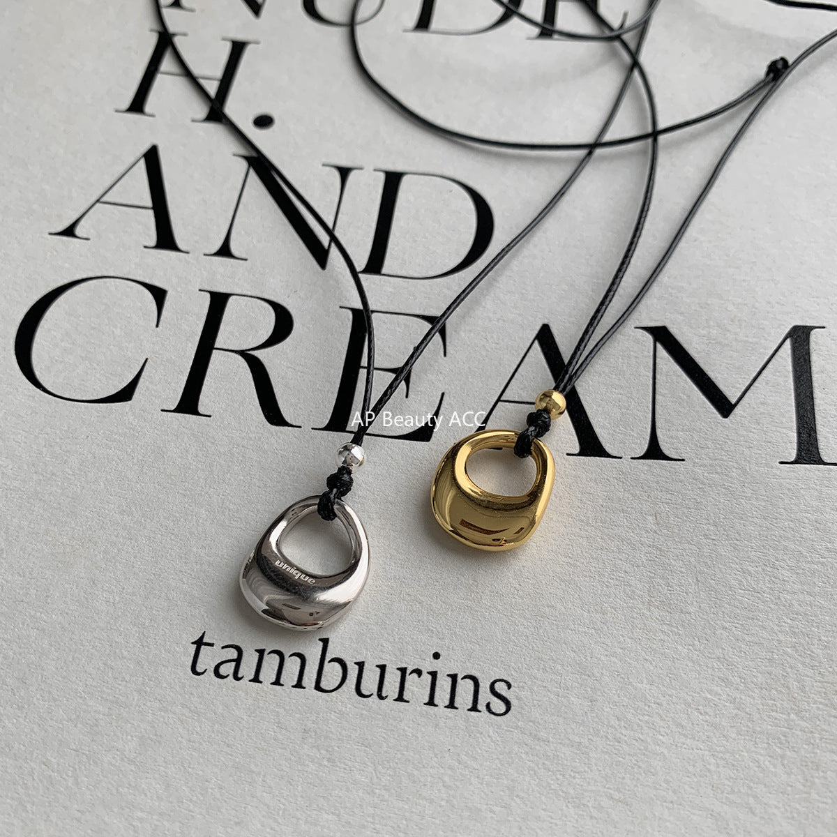 A관 - 925 실버 왁스끈 자물쇠 모양 펜던트 목걸이 [X638] 25.10-2