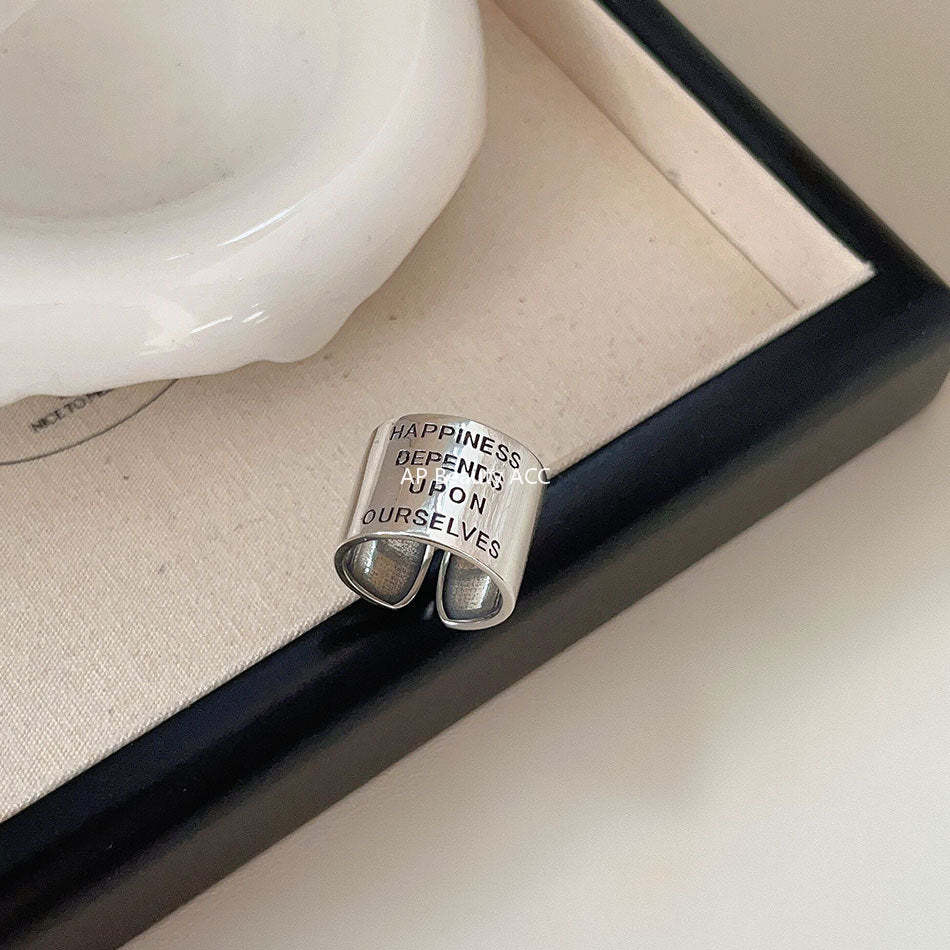 F관 - 925 실버 빈티지 레터링 볼드 반지 [J960] 25.10-5