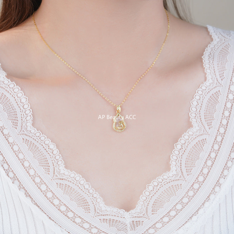 B관 - 999 실버 호리병 대나무잎 펜던트 목걸이 [YC1838N_1] 25.10-1