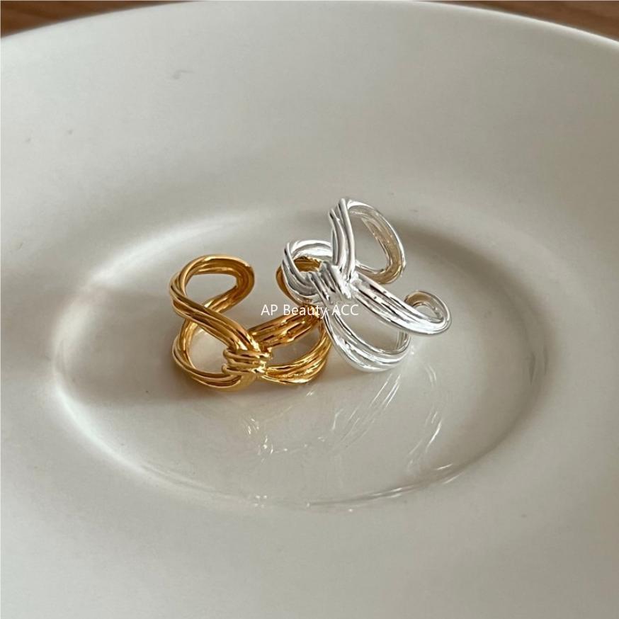 F관 - 925 실버 매듭 오픈형 반지 [J1825] 25.10-4