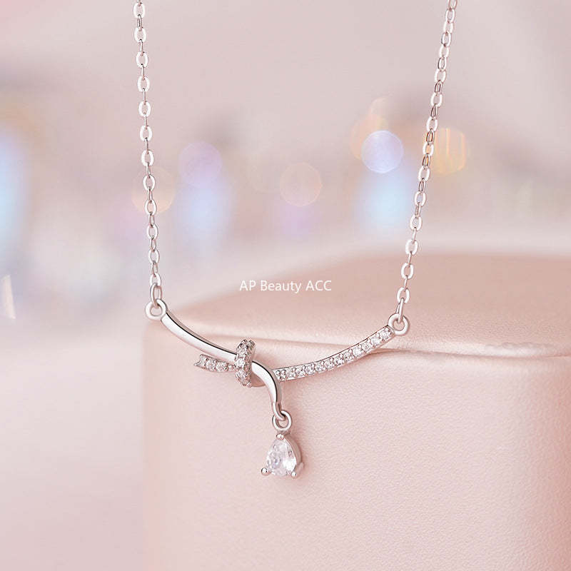 B관 - 999 실버 큐빅 매듭 펜던트 목걸이 [YC2498N_1] 25.09-4