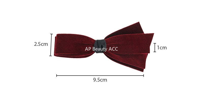 E관 - 벨벳 리본 모양 바나나 집게핀 [27757] 25.12-1