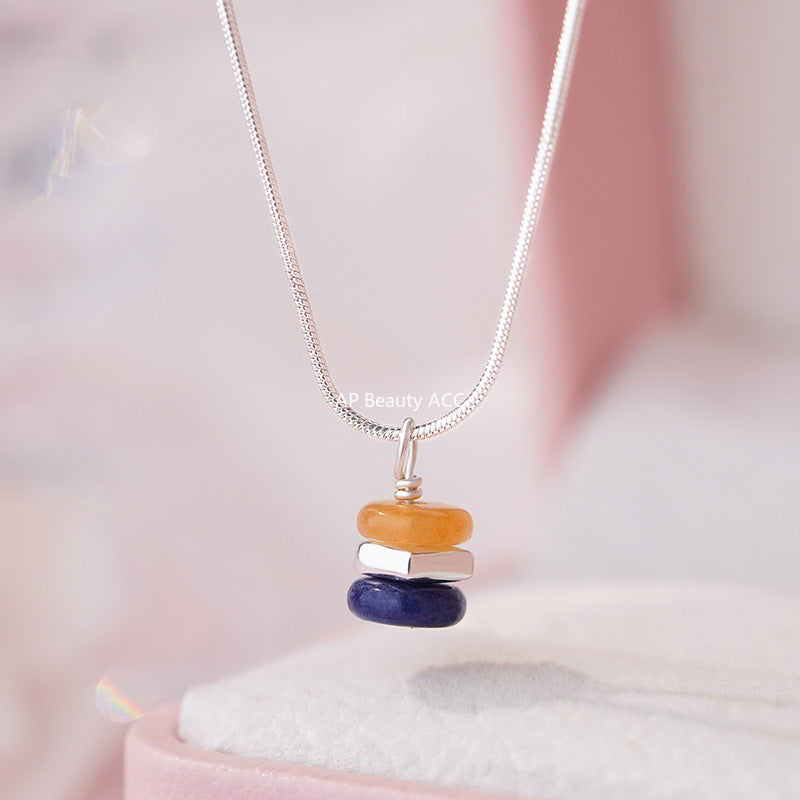 B관 - 925 실버 천연석 펜던트 목걸이 [YC3871N_1] 25.10-2