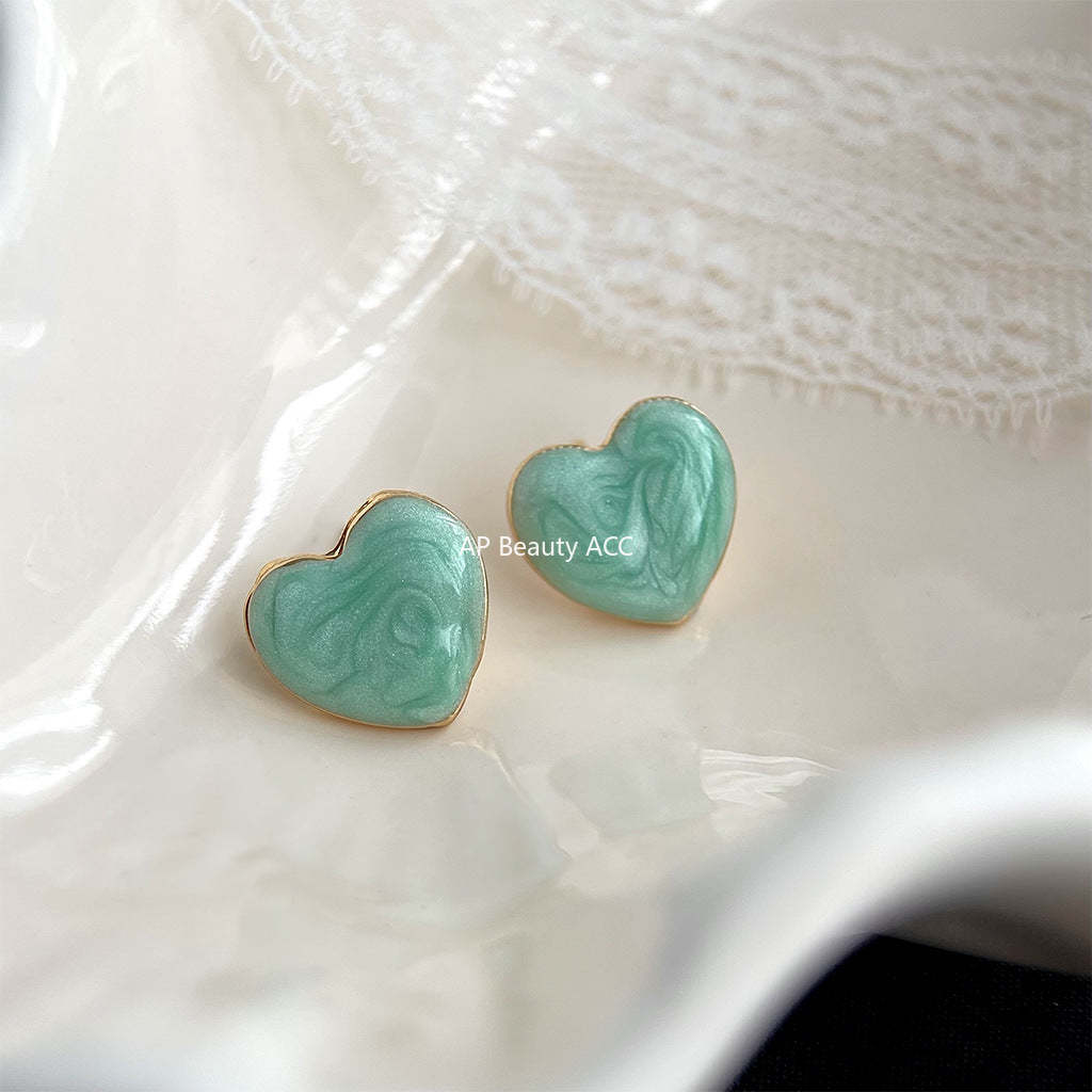 C관 - 민트 색상 여름 새 디자인 숲 속 스타일 2024 14K 도금 귀걸이 [4428-4431] 24.06-4