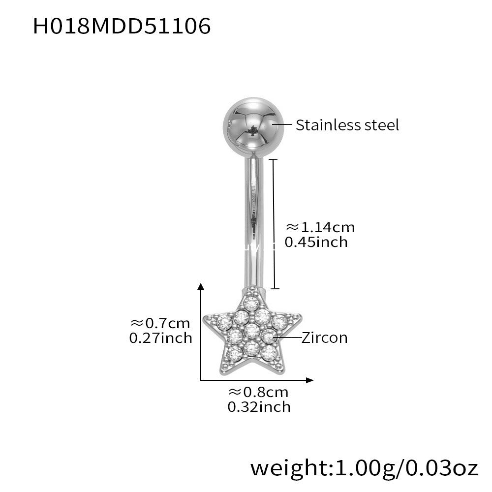 D관 - 스테인리스 스틸 풀 큐빅 18K 도금 피어싱 귀걸이 [H009] 25.11-2