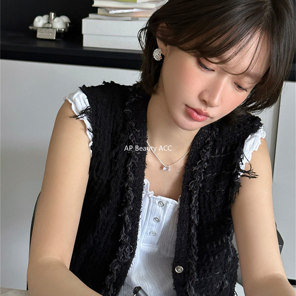 A관 - 도트 눈꽃 디자인 큐빅 귀걸이 [EH-4201] 25.10-3