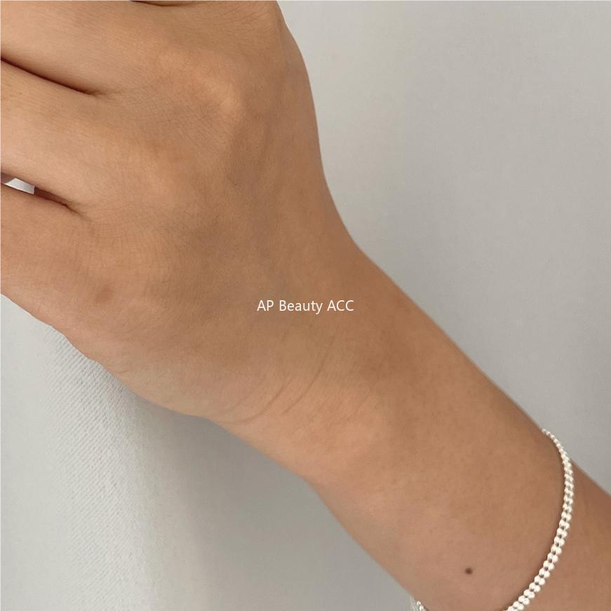 F관 - 925 실버 원형 비즈 디자인 팔찌 [A332] 25.09-4