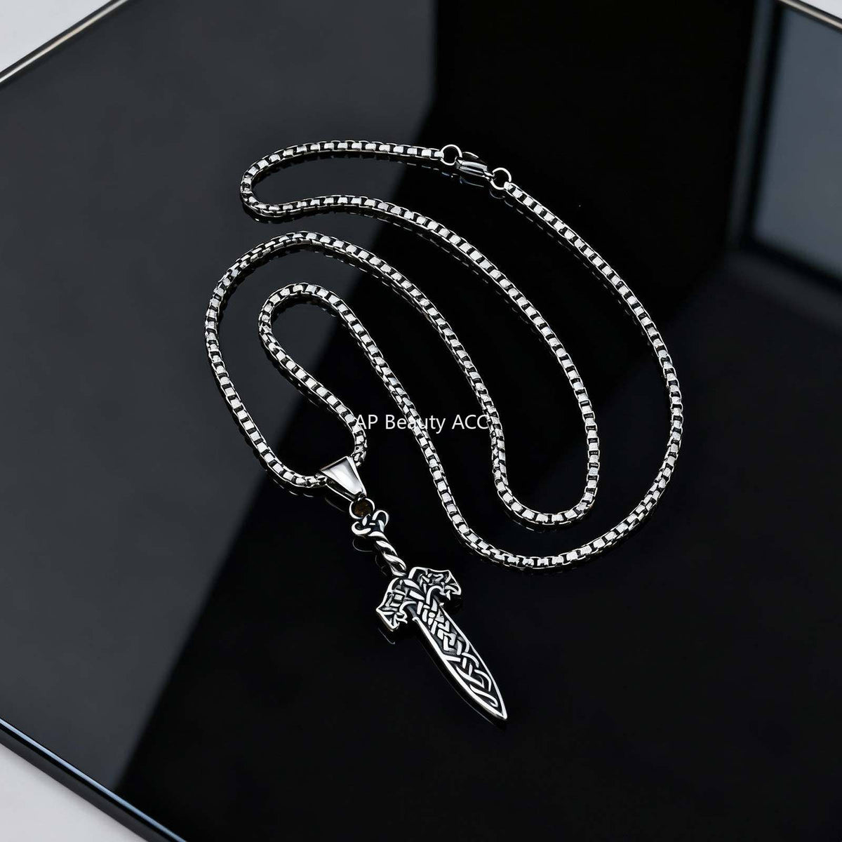 G관 - 스테인리스 스틸 켈트 검 펜던트 목걸이 [PN-2315] 25.12-3