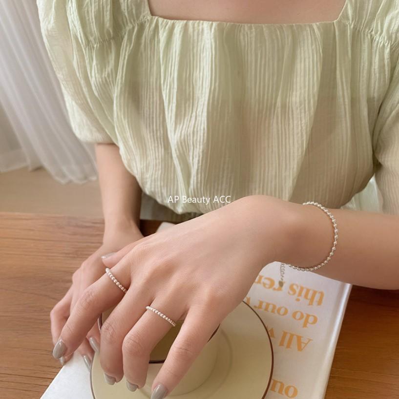 F관 - 925 실버 3가지 사이즈 라운드 비즈 팔찌 [A325] 25.11-2