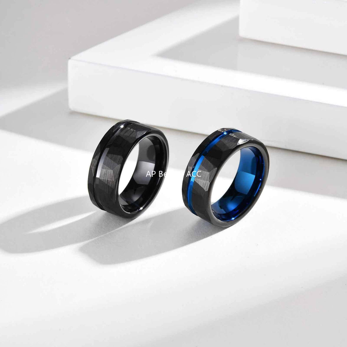 G관 - 텅스텐 스틸 8mm 샌딩 라인 반지 [TCR-104B07] 25.10-5