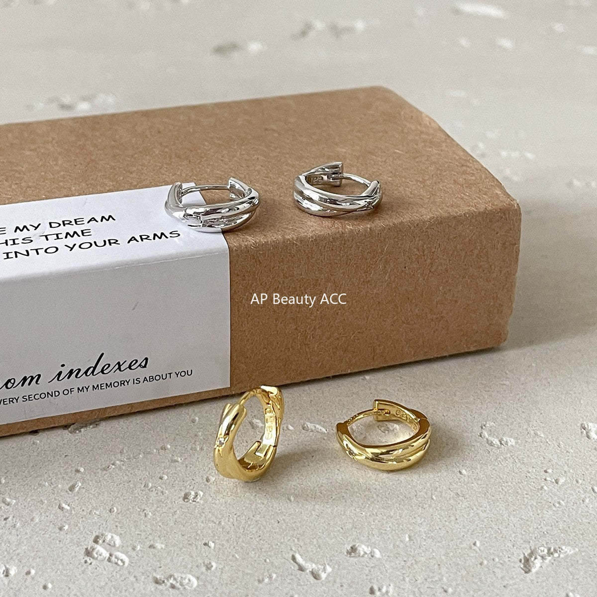 A관 - 크로스 심플 디자인 925 은침 귀걸이 [EH-4344] 25.12-2