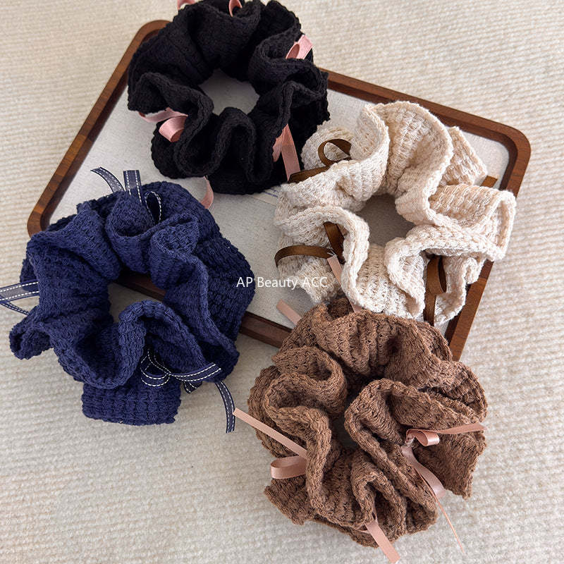 E관 - 니트 리본 디자인 곱창 헤어밴드 [27784] 25.12-2