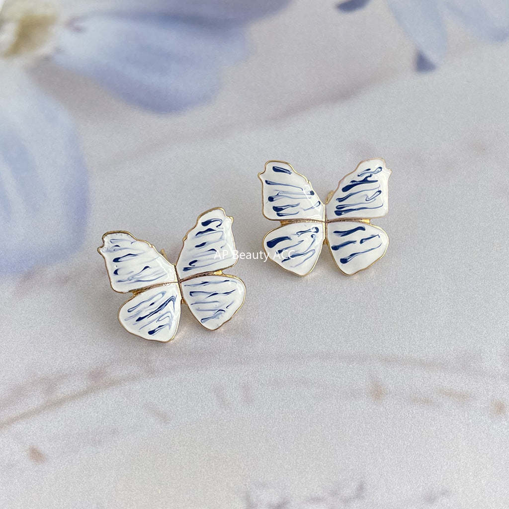 C관 - 청화백자 디자이너 독창적 인스타 감성 14K 도금 귀걸이 [4473-4476] 24.07-2