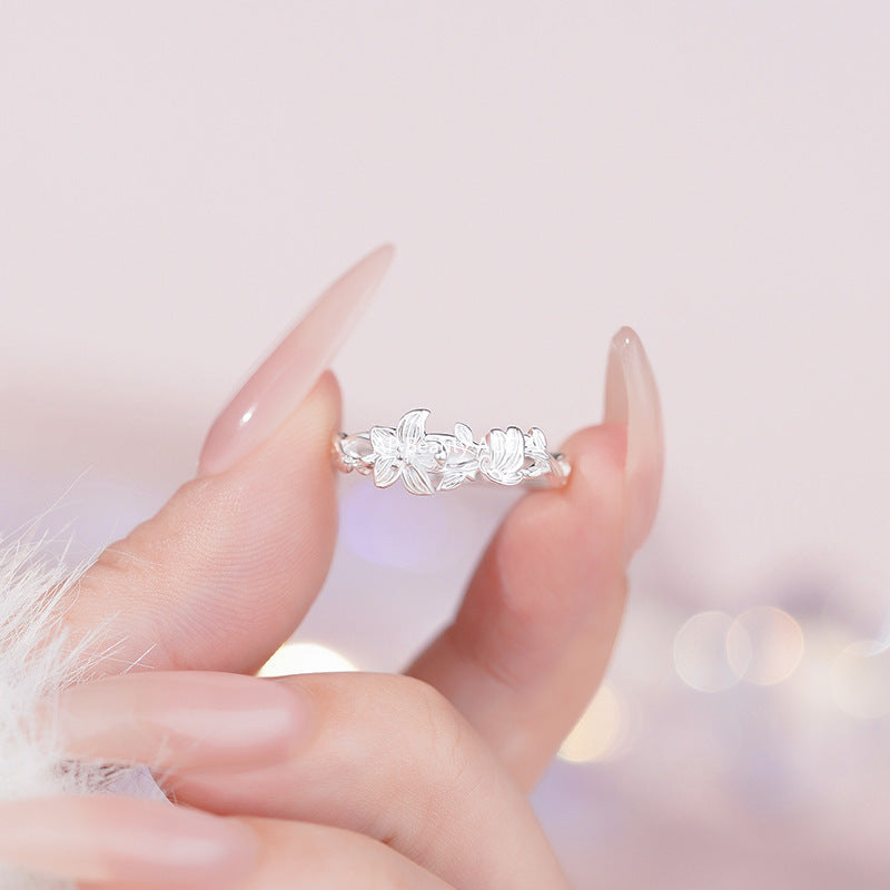 B관 - 999 실버 플라워 입체 오픈형 반지 [YC4121R_1] 25.11-1