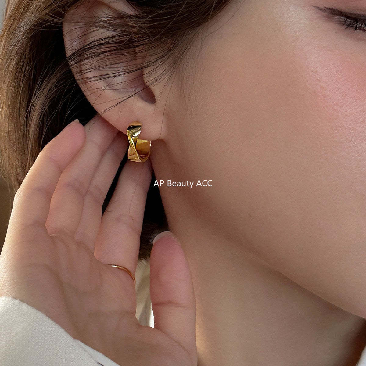 A관 - 925 은침 뫼비우스 민자 링 귀걸이 [EH-3965] 25.09-2