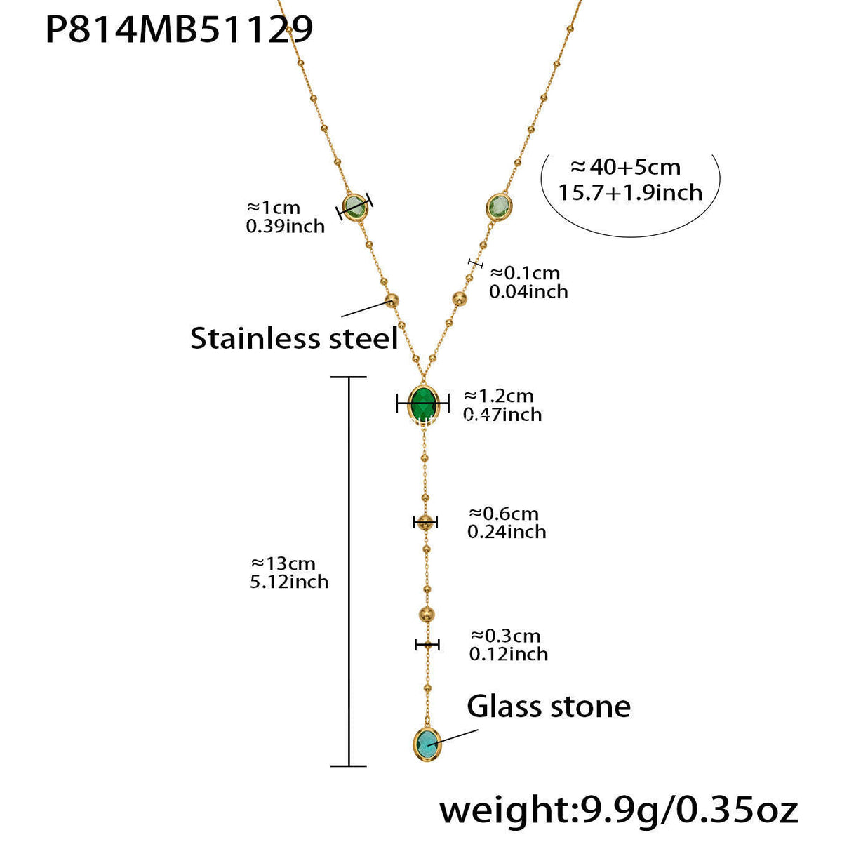 D관 - 스테인리스 스틸 타원형 컷팅 글라스 스톤 18K도금 목걸이 팔찌 귀걸이 [TXP506] 25.12-1