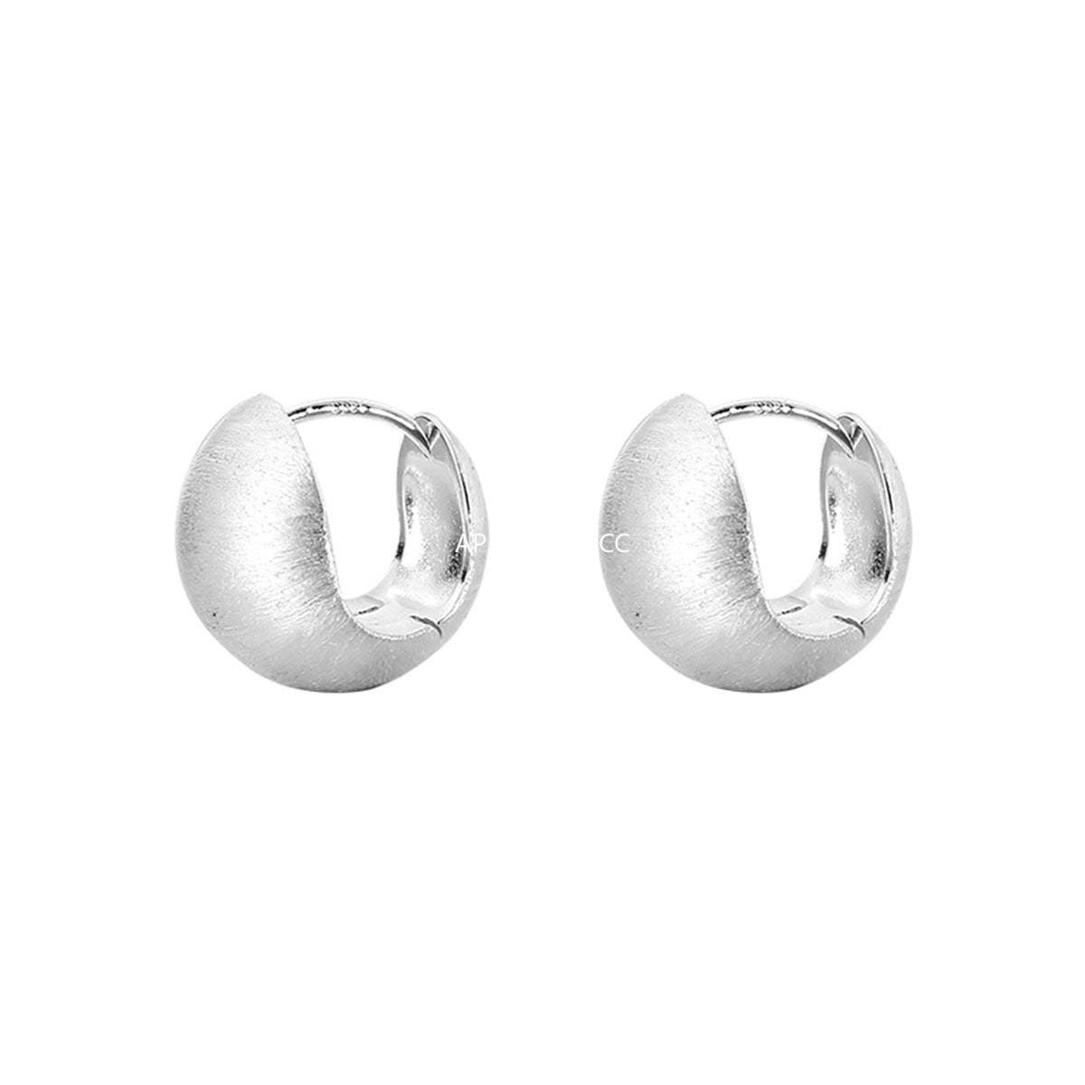 A관 - 925 은침 무광 베이직 볼형 귀걸이 [EH-1850] 24.12-4