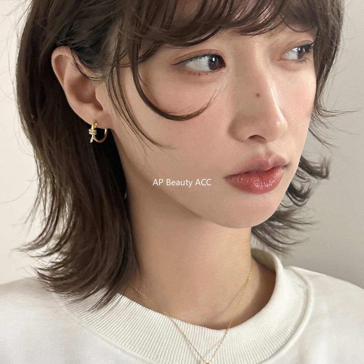 A관 - 큐빅 꼬임 매듭 은침 귀걸이 [EH-3441] 25.04-4