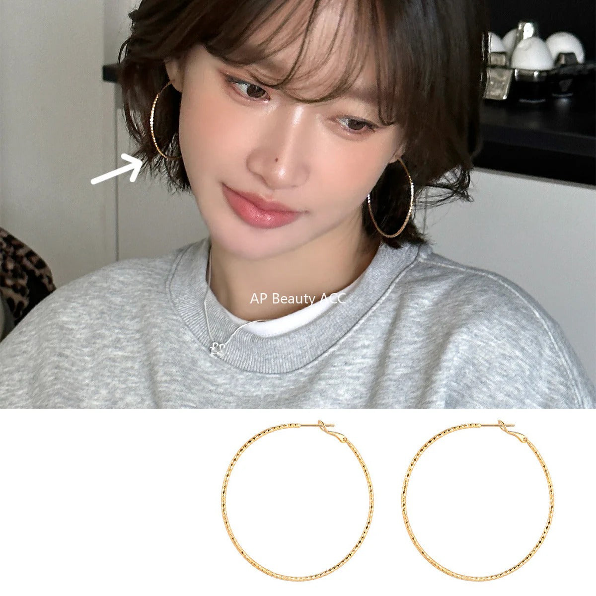 A관 - 925 은침 빈티지 링 귀걸이 [EH-4176] 25.10-3