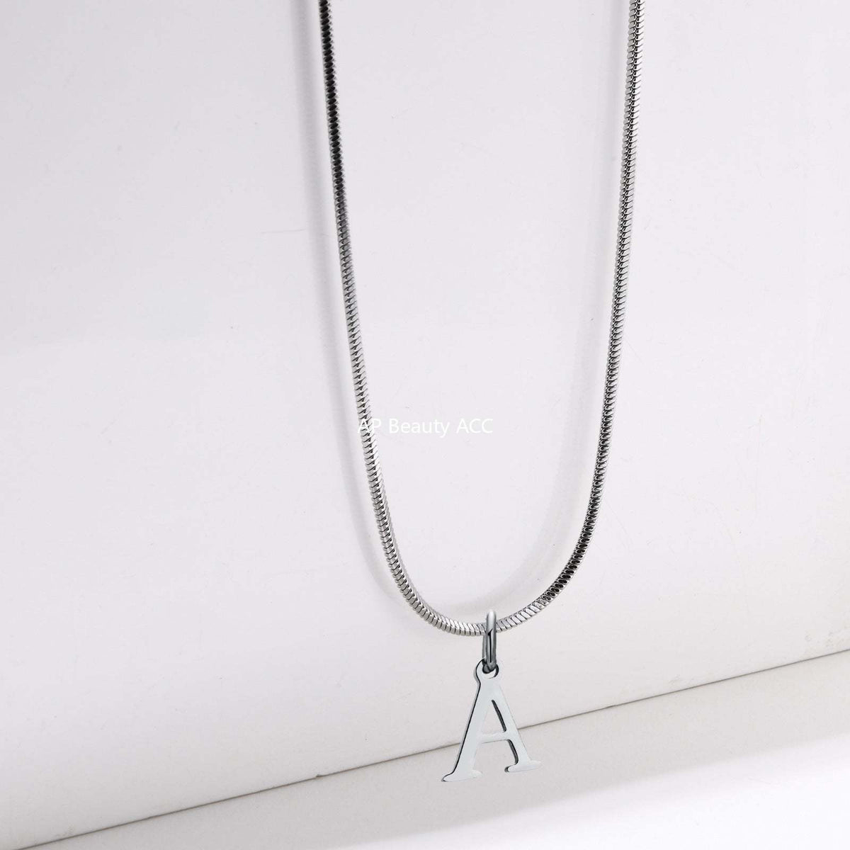 G관 - 스네이크 체인 알파벳 스테인리스 목걸이 [NC-1315] 25.11-3