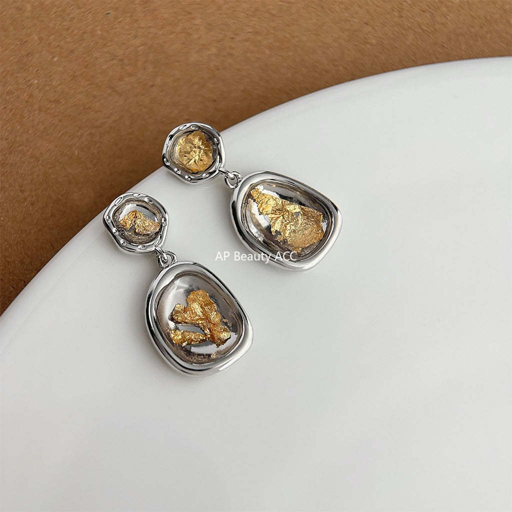 C관 - 디자이너 기하학 금박 핸드메이드 귀걸이 [3915] 24.05-5