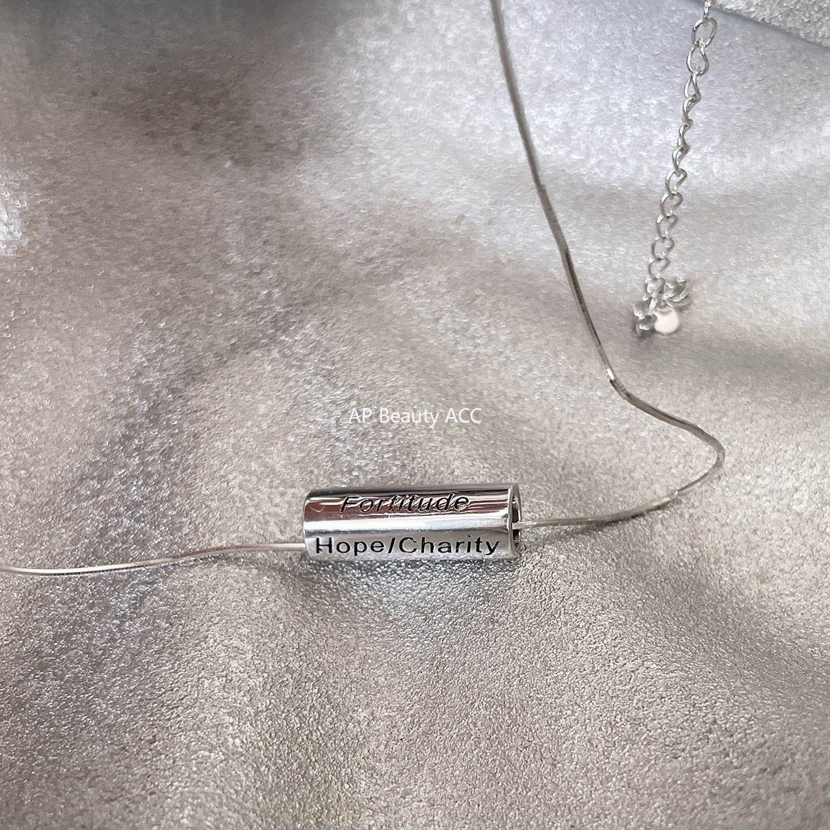 A관 - 925 실버 이니셜 원통 펜던트 목걸이 [XL-1213] 25.10-1