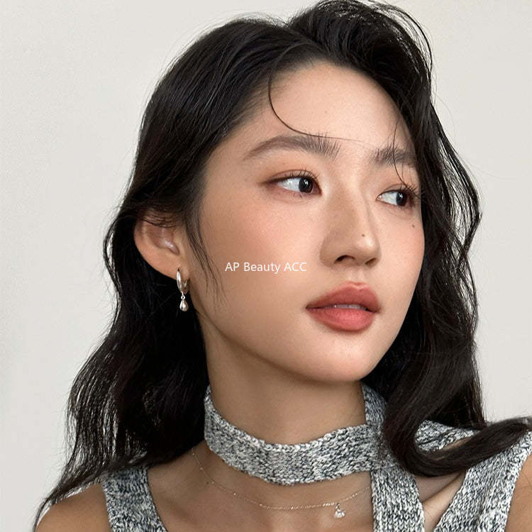 A관 - 물방울 모양 펜던트 925 은침 링 귀걸이 [EH-4435] 25.12-2