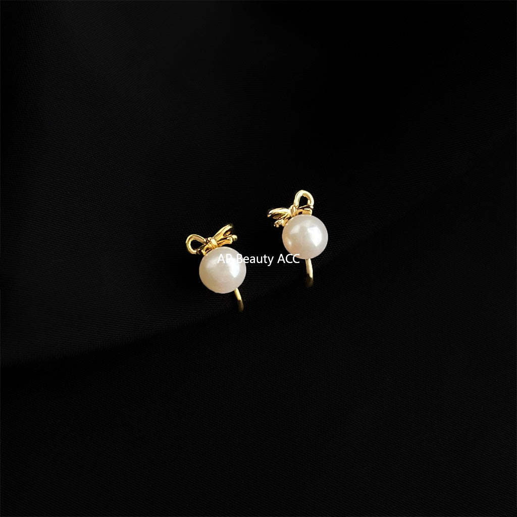 C관 - 담수 진주 골드 도금 나선형 이어커프 귀걸이 [EJ0203P] 25.02-3