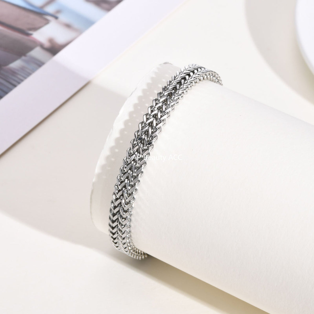 G관 - 스테인리스 샌딩 드래곤 체인 자석 잠금 팔찌 [BR-1733] 25.11-2