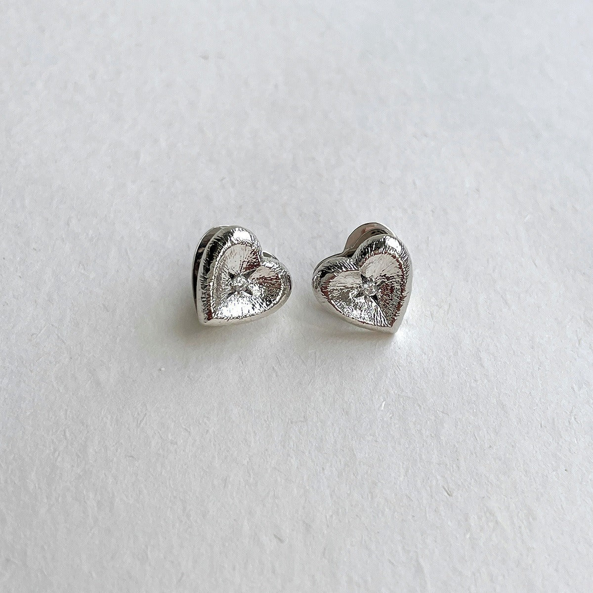 A관 - 925 은침 하트 큐빅 귀걸이 [EH-4013] 25.10-1